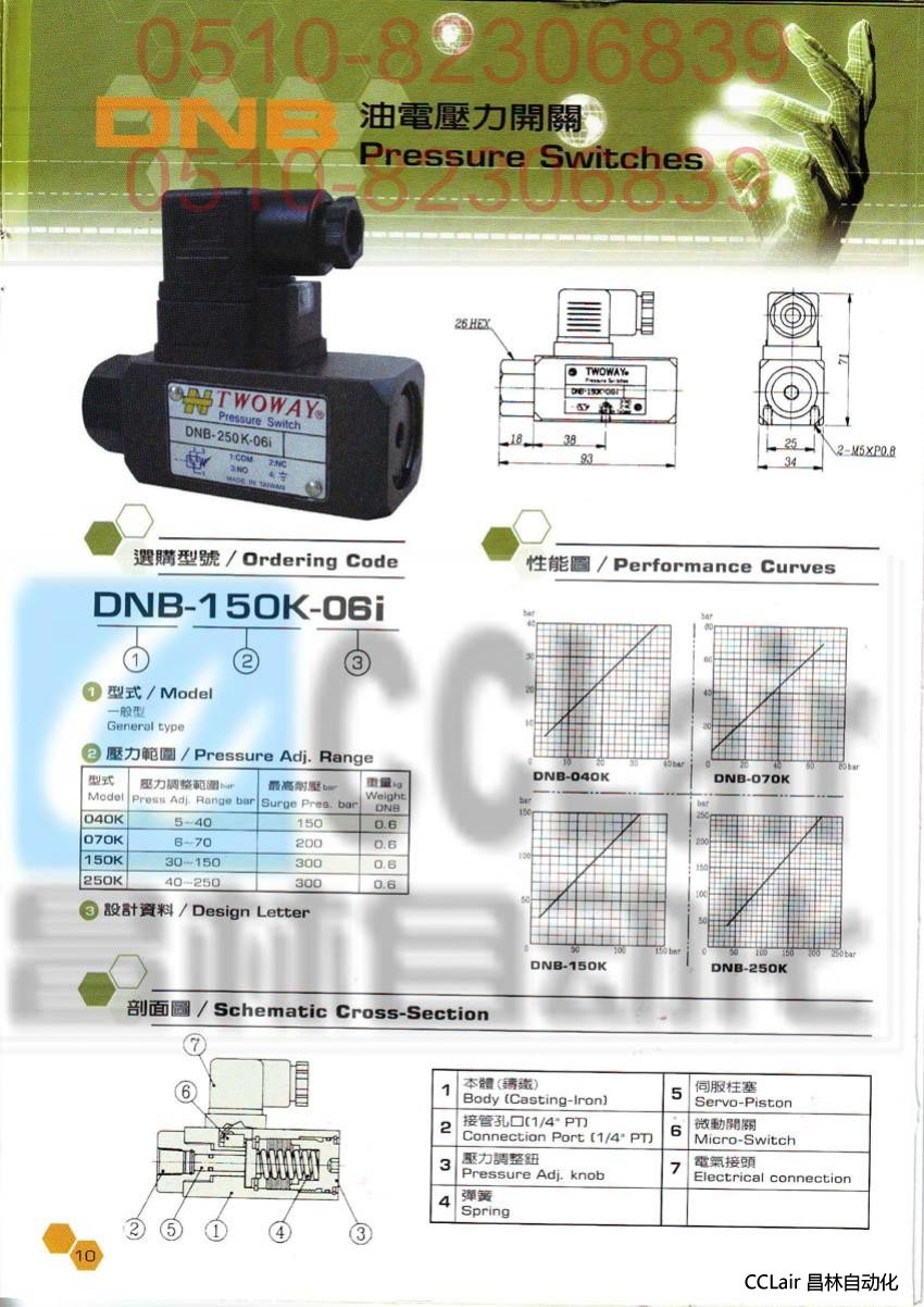 DNB-150K-22B   DNB-250K-22B  油電壓力開(kāi)關(guān)