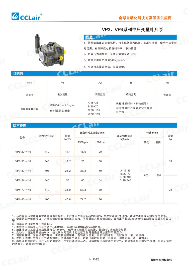 VP3、VP4系列中壓變量葉片泵-1