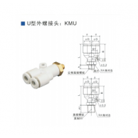 SMC型外螺接頭KMU03-M3，KMU23-M3，KMU03-M5，KMU23-M5，KMU04-M3，KMU04-M5，KMU04-M6，KMU04-01S，KMU06-M3，KMU06-M5，KMU06-M6，KMU06-01S，