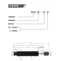 BDE85-50/90/125/165,BDE115-50/100/150/200/250，BDK12-14/16-1220-16/25-25/27-25/33-25/33-50/36-25B，小型可調(diào)節(jié)液壓緩沖器BDK1214~3650